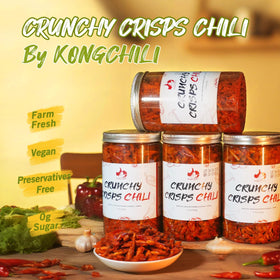 KONGCHILI mala-crunch close-up showing crisp texture and sesame seeds
