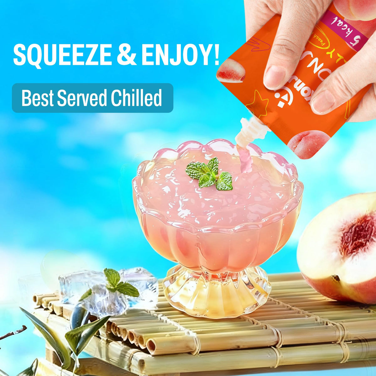 KONJOY Konjac Jelly Passion Fruit pouch—tart-sweet sensation, convenient for travel.