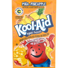 Kool-Aid Aguas Frescas Pina Pineapple powder packet for quick, refreshing servings