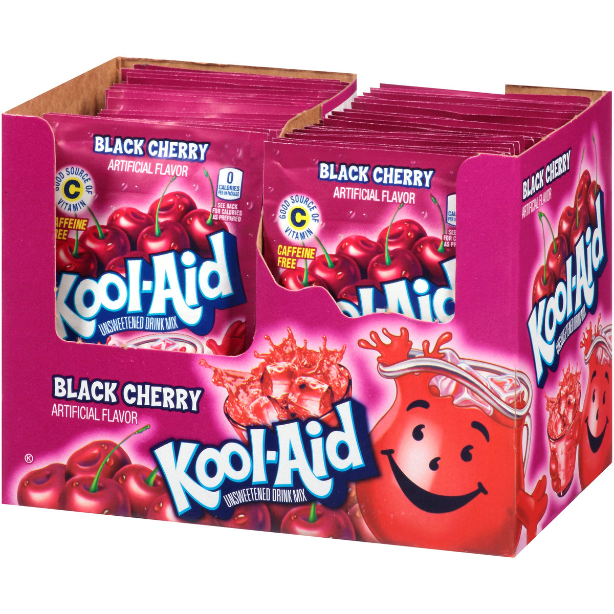 Kool-Aid Black Cherry caffeine-free mix with vitamin C