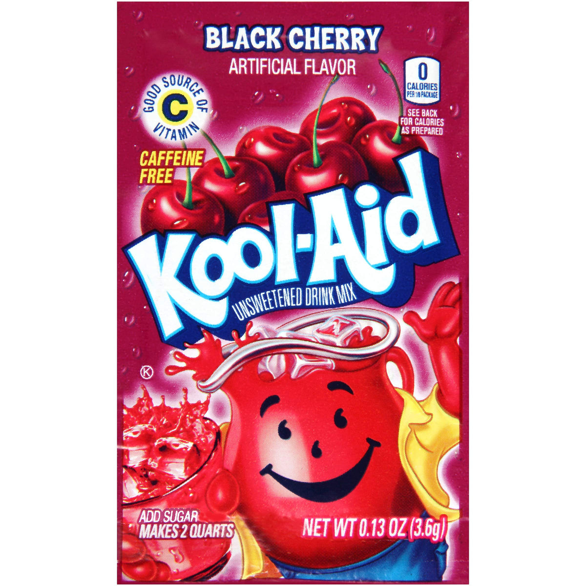 Kool-Aid Black Cherry packets ideal for two-quart pitcher prep