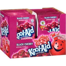 Kool-Aid Black Cherry unsweetened powder pack ready for large pitchers