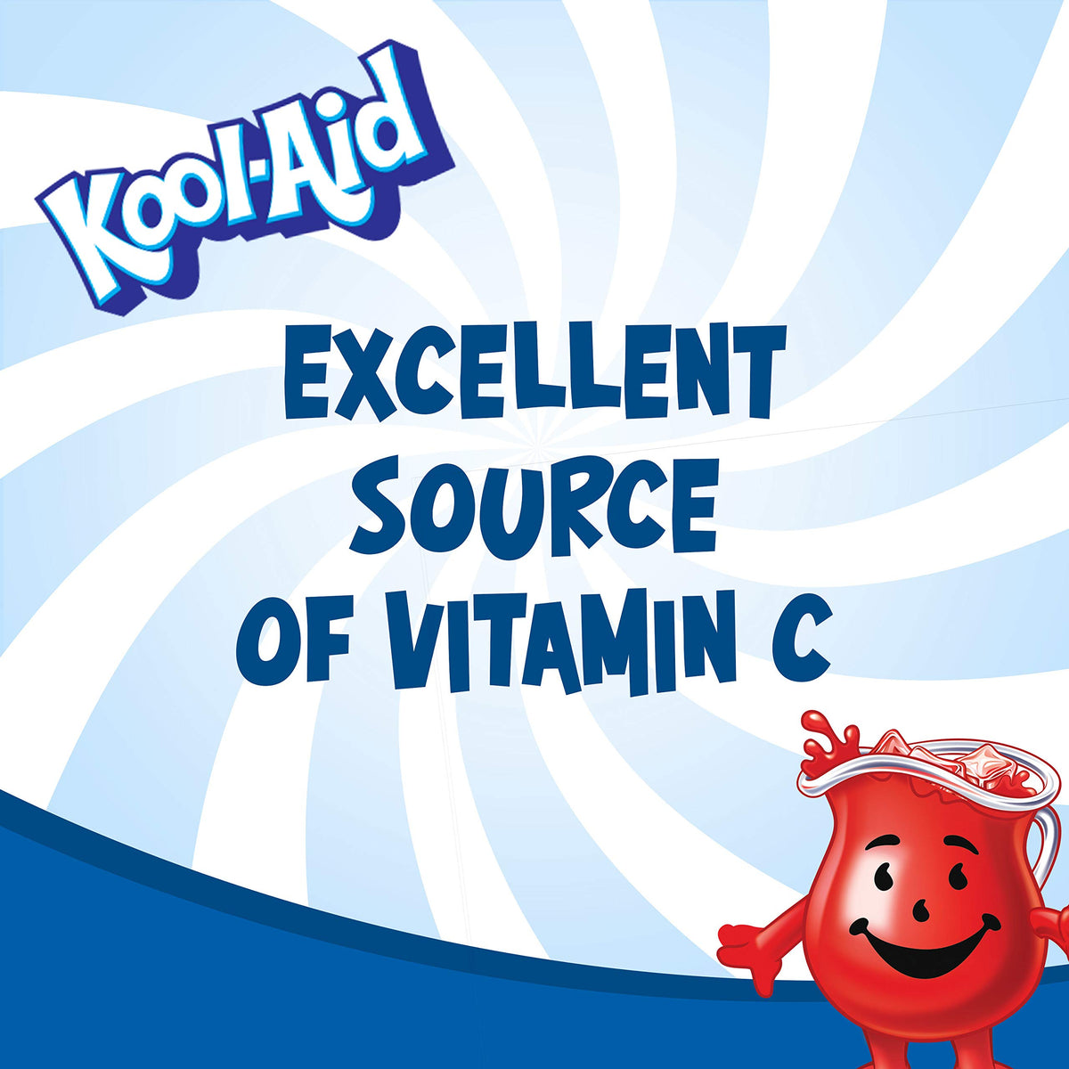 Kool-Aid Blue Raspberry Lemonade in a glass showing a vitamin C rich drink.