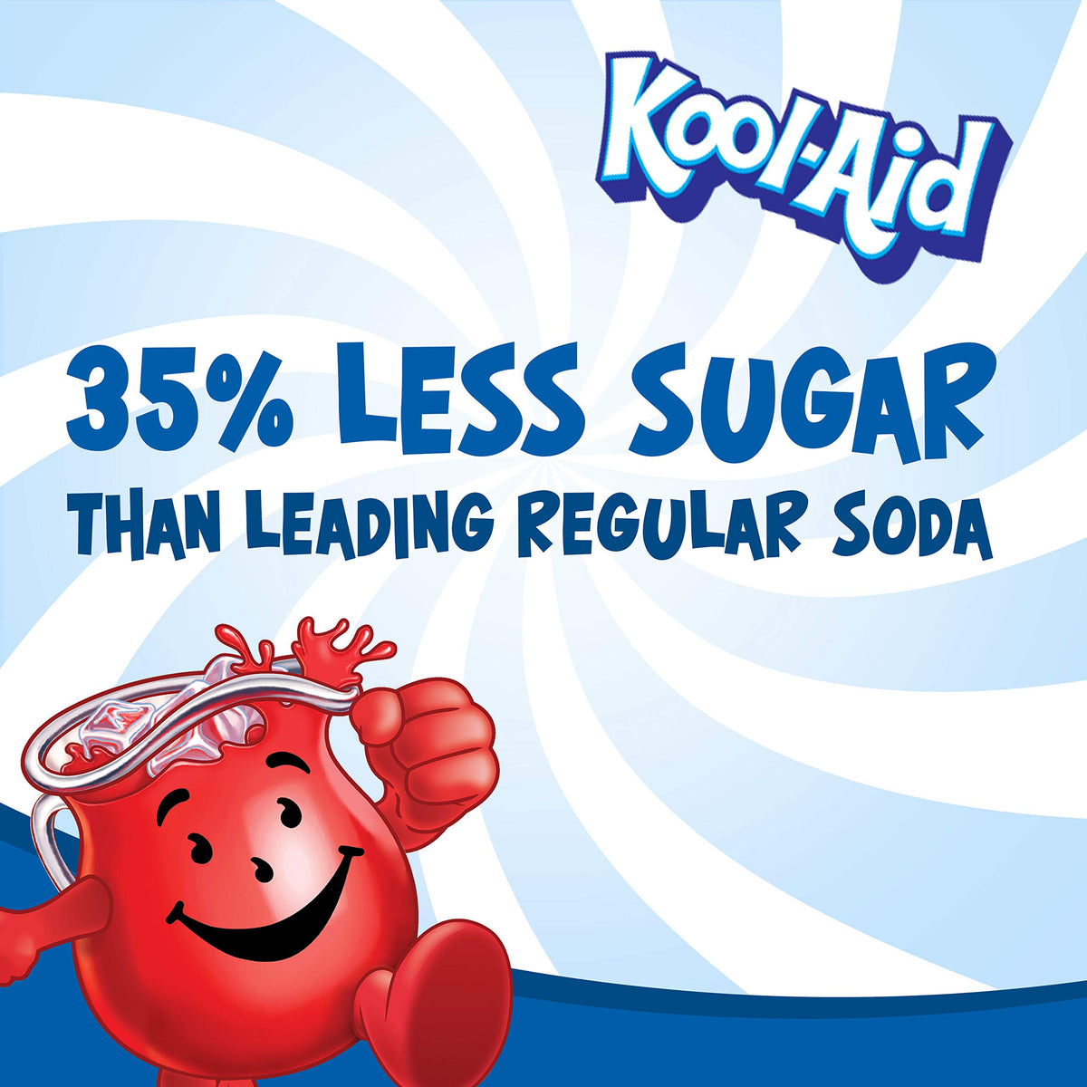 Kool-Aid Blue Raspberry Lemonade powder dissolving in a glass for a refreshing drink.