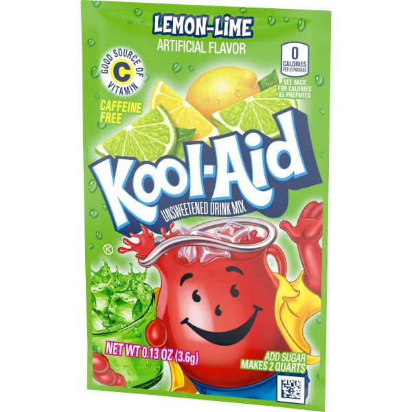 Kool-Aid citrus splash highlights bright lemon-lime flavor.