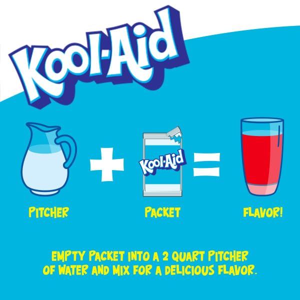 Kool-Aid Unsweetened Mixed Berry powder dissolving in cold water.