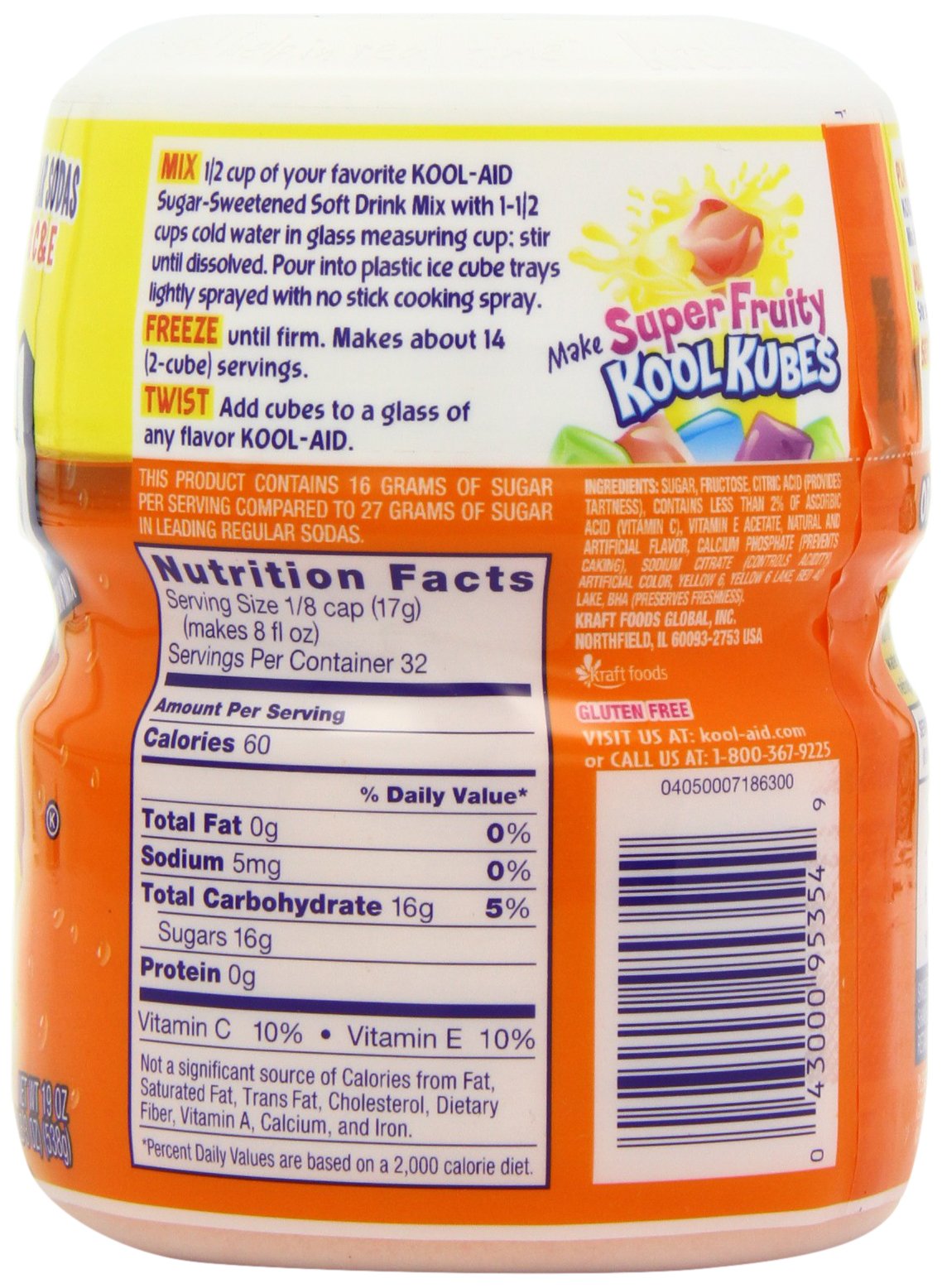 Kool-Aid orange mix used in baking for citrus-flavored desserts.