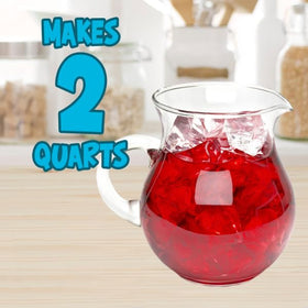 Kool-Aid glass filled with vibrant mixed berry caffeine-free drink.