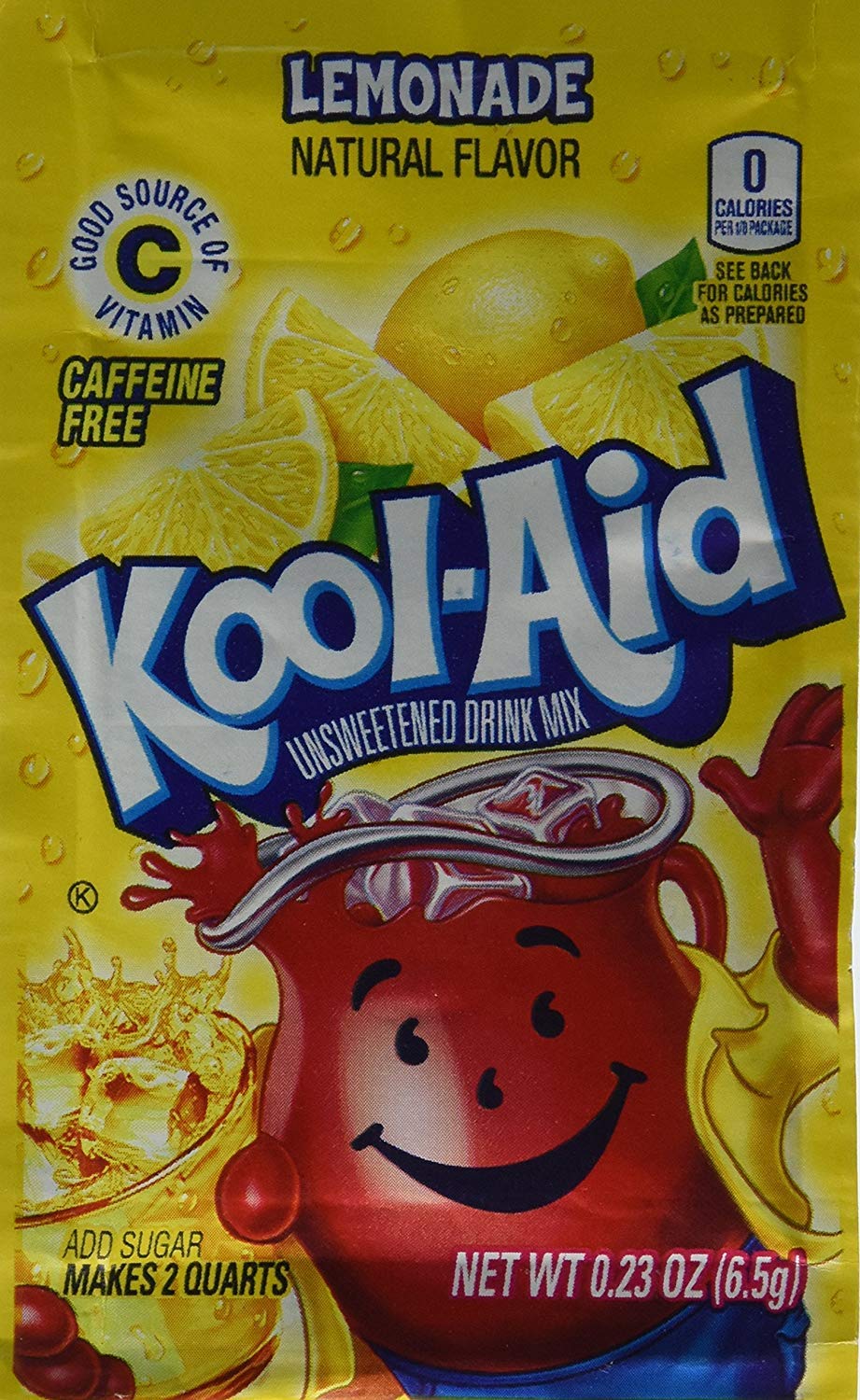 Kool-Aid Natural Lemonade mix envelopes for quick, customizable servings at home or parties