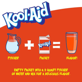 Kool-Aid Orange Unsweetened poured into a glass with citrus color