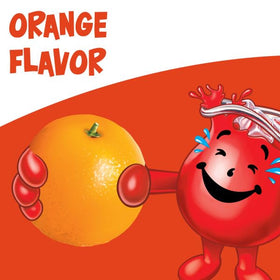 Kool-Aid Orange Unsweetened packet back shows vitamin C and ingredients info