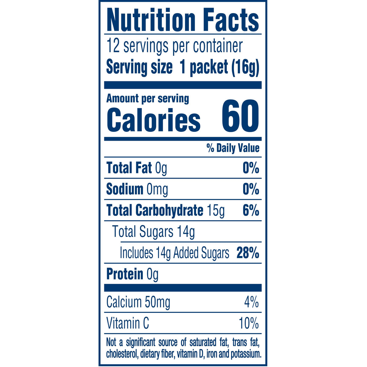 Ingredients list beside Kool-Aid Tropical Punch packets.