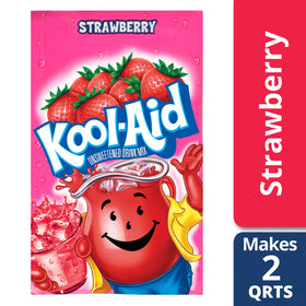Measuring spoon with Kool-Aid Strawberry unsweetened powder for precise portions