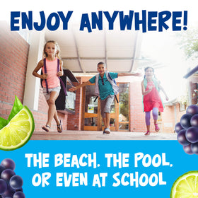 Kool-Aid Tropical Punch kids party setup ready for fun drinks