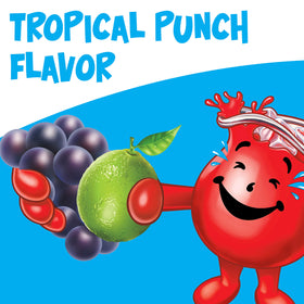 Kool-Aid Tropical Punch poured glass showcases vibrant color and flavor