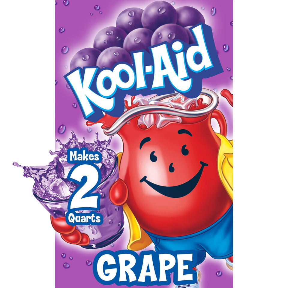Kool-Aid Unsweetened Grape powder packet ready for quick family refreshment