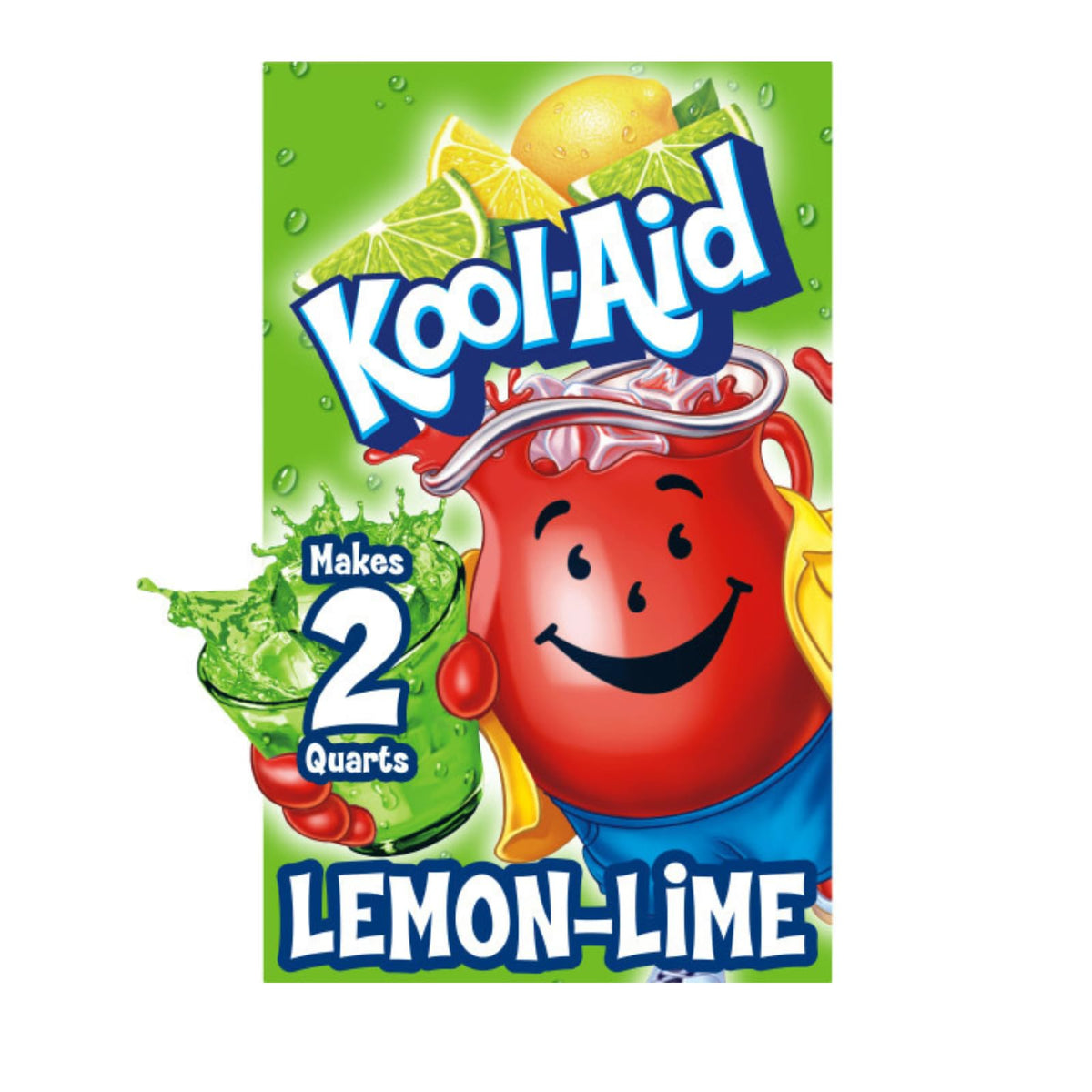 Kool-Aid unsweetened lemon-lime packets in a 48-count box for easy mixing.