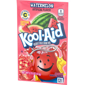 Kool-Aid Watermelon prepared drink glass highlighting refreshing flavor.