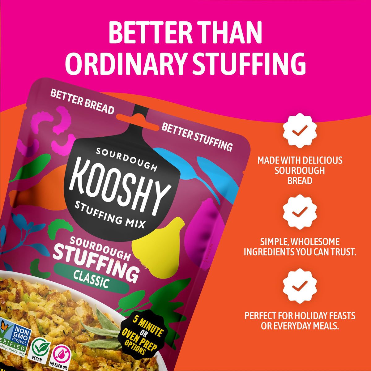 Kooshy Stuffing Mix 3-pack packaging on display.