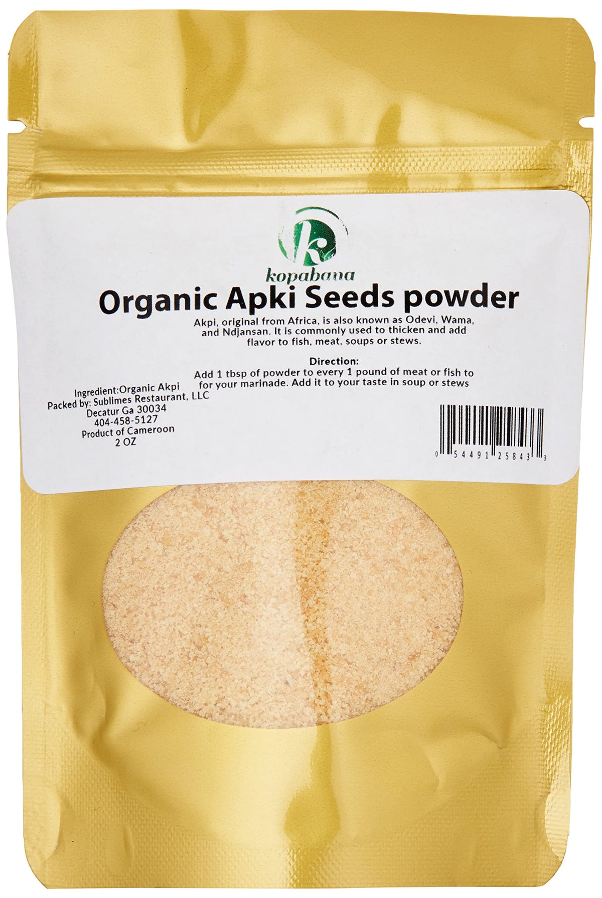 KOPABANA Akpi seed powder bottle ideal for flavoring soups and stews