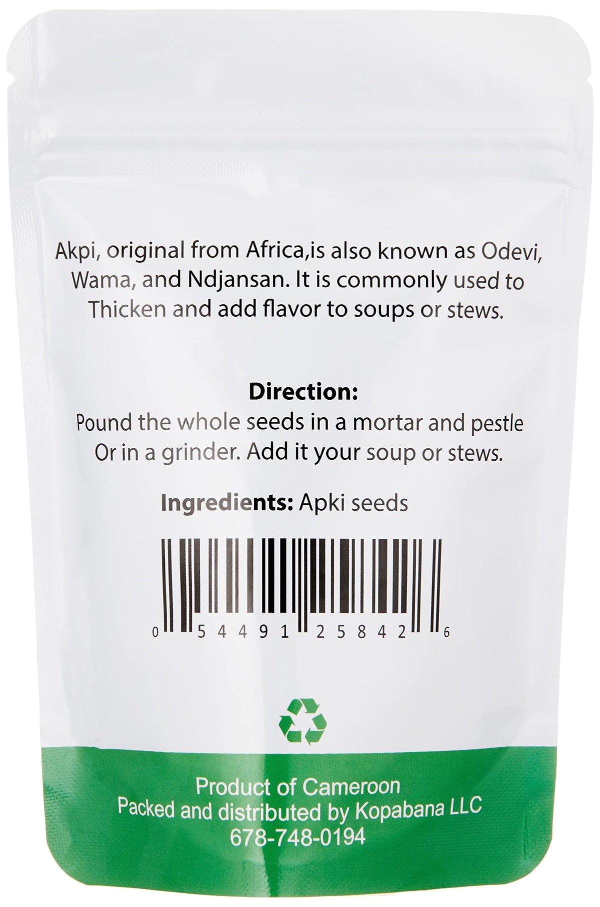 KOPABANA Akpi Seeds ground paste jar thickens soups and enhances texture.
