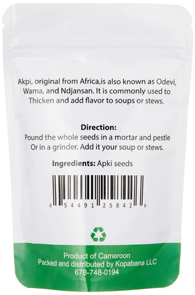 KOPABANA Akpi Seeds ground paste jar thickens soups and enhances texture.