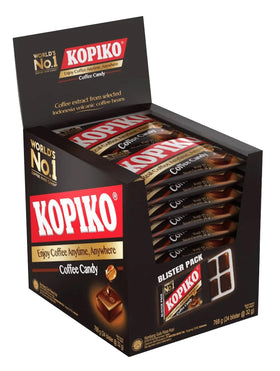Kopiko coffee candy blister pack bulk box ready for on-the-go enjoyment