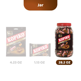 Close-up of Kopiko Coffee Candy showing real coffee extract.