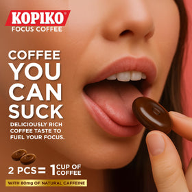 Kopiko Focus branding on the pack signals dependable energy support.