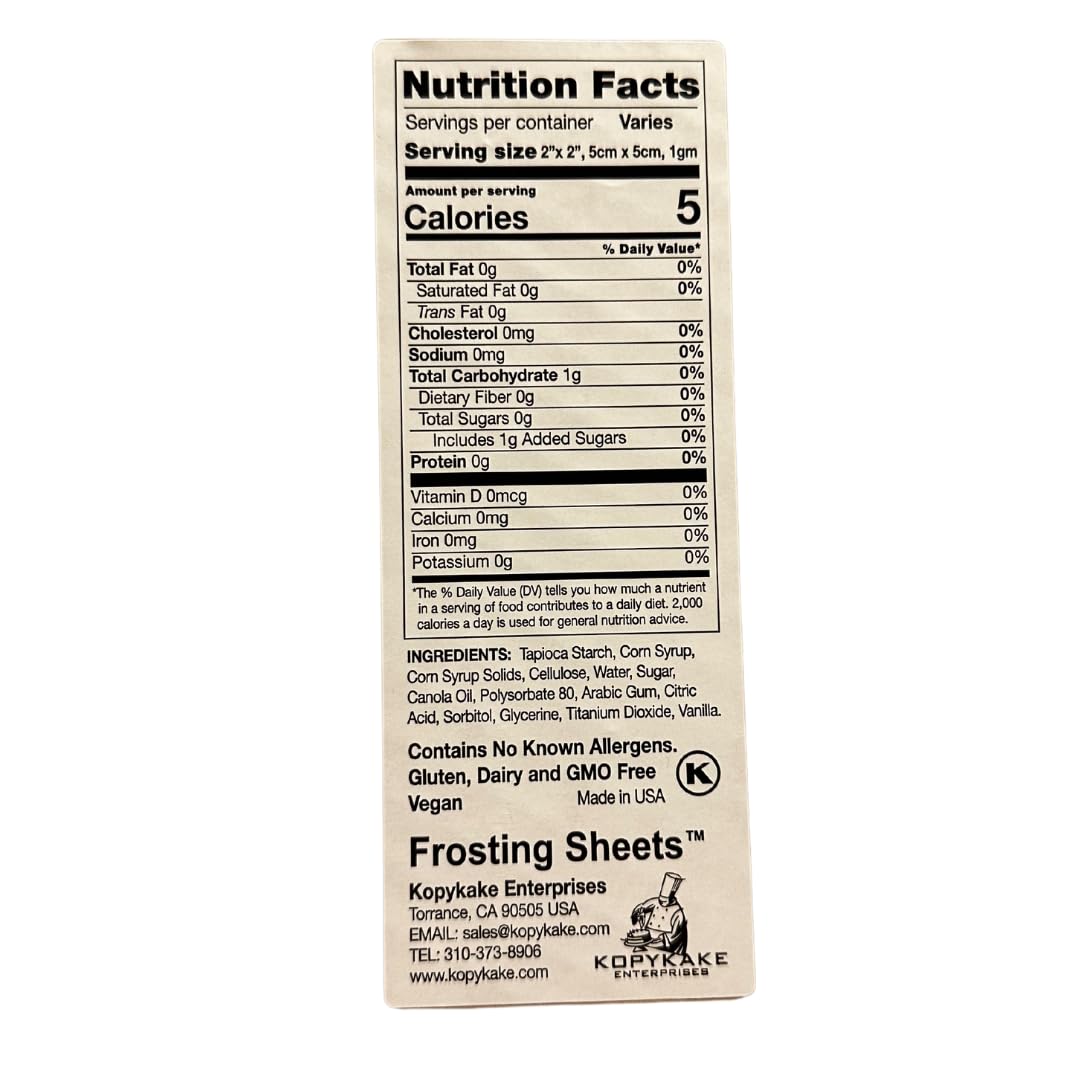 Kopykake frosting sheets used in professional cake decorating workflows.