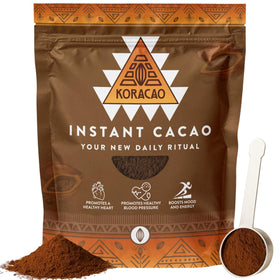 KORACAO instant ceremonial cacao powder in a 300 g bag for a daily ritual