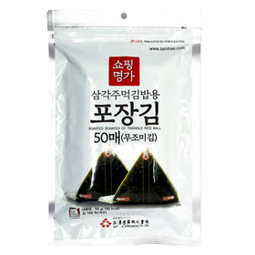 KOREAC premium seaweed sheets closeup highlighting fresh, crisp texture for on-the-go meals.