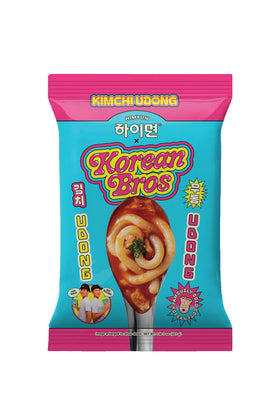 Korean Bros Kimchi Udong pack highlights bold flavors for a quick meal.
