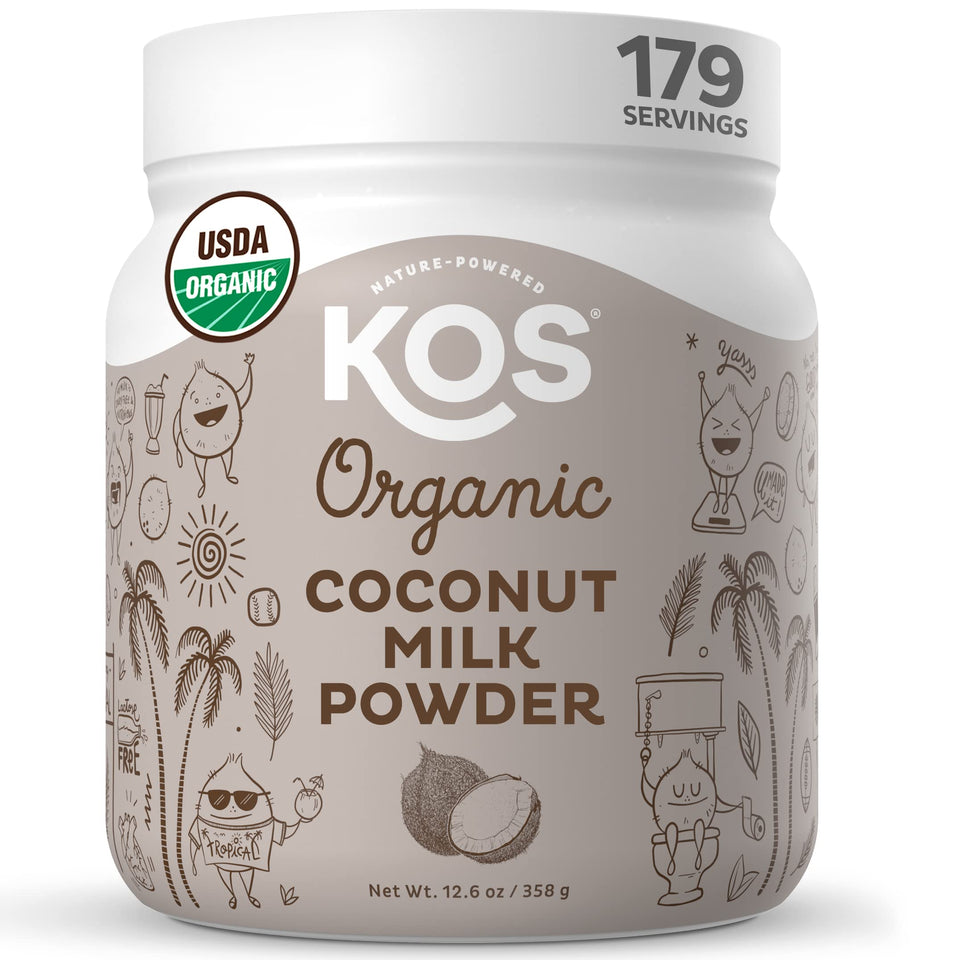 KOS Organic Coconut Milk Powder coffee creamer adds dairy-free creaminess to your morning brew.