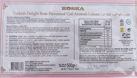 Koska rose-flavoured lokum slices arranged for festive sharing.