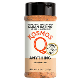 Kosmos Q Anything Seasoning on popcorn demonstrates a savory, easy snack upgrade.