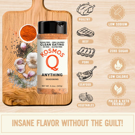 Kosmos Q Anything Seasoning kitchen-jar displayed for everyday cooking needs.