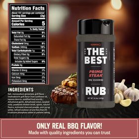 Kosmos Q The Best Prime Steak Rub on a ribeye sear for crusty flavor