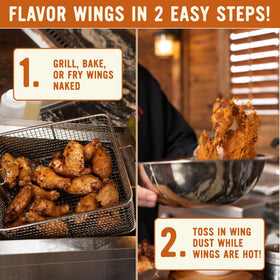 Kosmos Q Buffalo Wing Dust boosts pizza toppings with buffalo notes.
