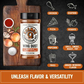 Kosmos Q Buffalo Wing Dust seasons turkey wings with heat and depth.