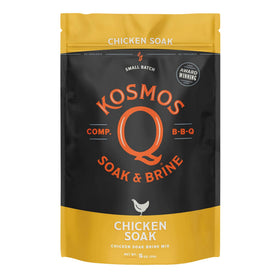 Kosmos Q Chicken Brine Soak front packaging for an easy, moisture-rich poultry base.