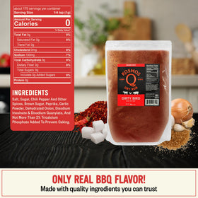 Kosmos Q Dirty Bird shaker pouring seasoning for wings and ribs.