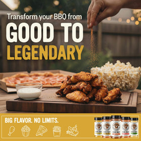 Kosmos Q Honey Bbq Wing Dust on ribs creates a glossy, flavorful coating.