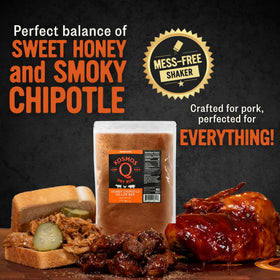 Kosmos Q Honey Chipotle Killer Bee packaging ready for spice rack
