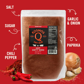 Kosmos Q Hot Dirty Bird wings on grill showcase spicy, sweet heat