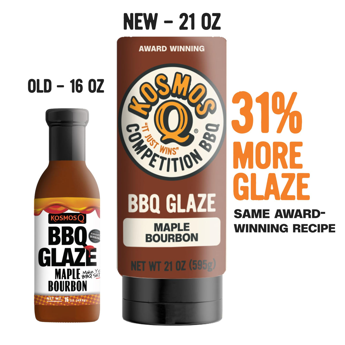 Kosmos Q Maple Bourbon Glaze on roasted vegetables enhancing flavor.