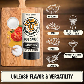 Kosmos Q Original Competition BBQ Sauce as a bold dip for fries