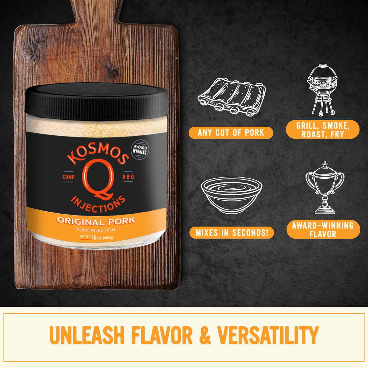 Kosmos Q Original Pork Injection prep bowl ready to mix marinade