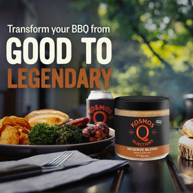 Kosmos Q Reserve Blend Brisket Injection ingredients highlight gluten-free, zero MSG formula