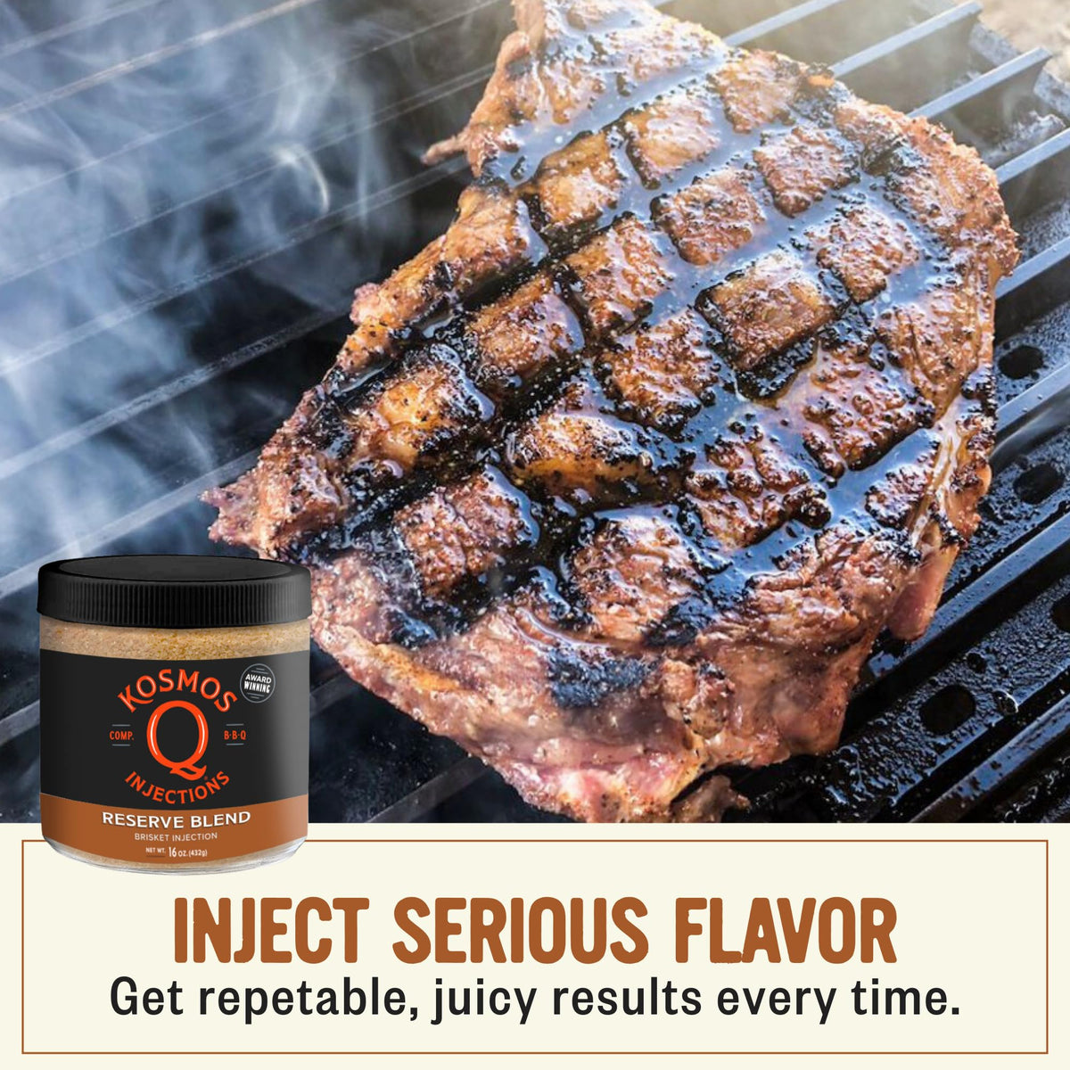 Kosmos Q Reserve Blend Brisket Injection mixing bowl for quick prep before smoking